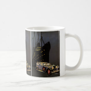Caneca De Café Viagens Antigas, Navio de Cruzeiro e Carro Antigo