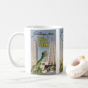 Caneca De Café Viagens Antigas, Pontos Turísticos Famosos de Nova