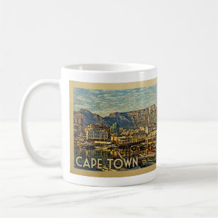 Caneca De Café Viagens vintage da África do Sul da Cidade do Cab