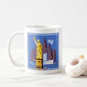 Caneca De Café Viagens vintage De Poster Para Alegheny Airlines