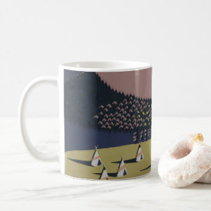 Caneca De Café Viagens vintage de Poster Viagem de de para Montan