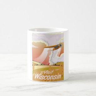 Caneca De Café Viagens vintage de Wisconsin