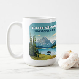 Caneca De Café Viagens vintage do Lago Clark National Park Alaska