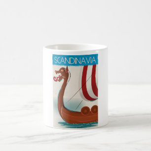 Caneca De Café Viagens vintage Escandinávia