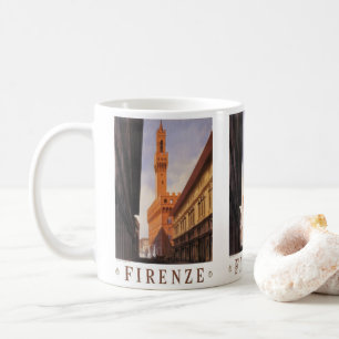 Caneca De Café Viagens vintage, Firenze, Florença, Palazzo Vecch
