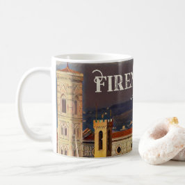 Caneca De Café Viagens vintage Florence Firenze Itália Church Duo