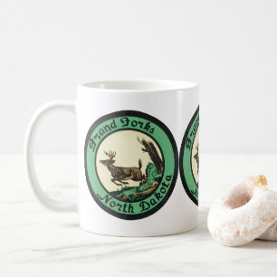 Caneca De Café Viagens vintage, Grand Forks, Dakota do Norte