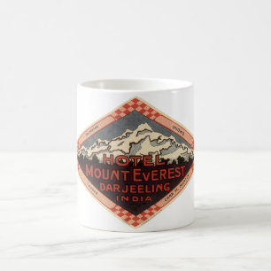 Caneca De Café Viagens vintage, Monte Everest, Darjeeling India