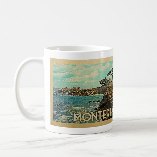 Caneca De Café Viagens vintage Monterey California (Esquerda)
