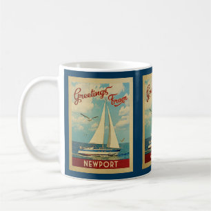 Caneca De Café Viagens vintage Newport Sailboat Oregon