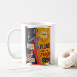 Caneca De Café Viagens vintage Para Voar Twa Para Las Vegas