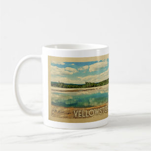 Caneca De Café Viagens vintage Yellowstone