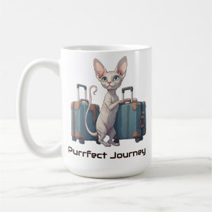Caneca De Café Viajante Gatinho Fofo – Presente para Amantes de G