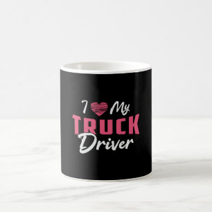 Caneca De Café Viajantes Esposa Eu Amo Meu Motorista De Caminhão