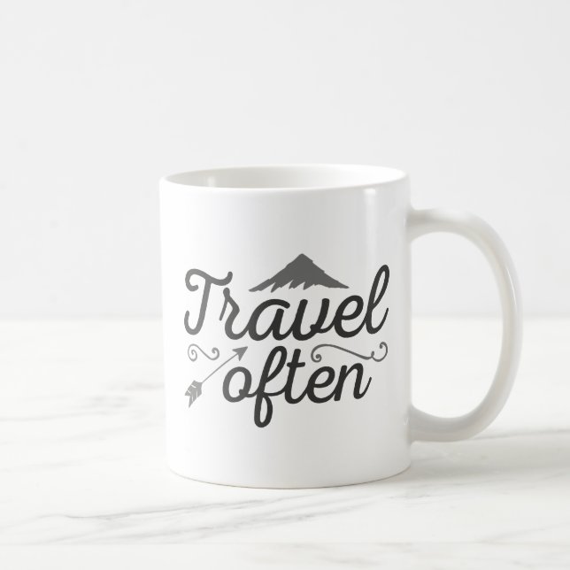 Caneca De Café Viajar Frequentemente (Direita)