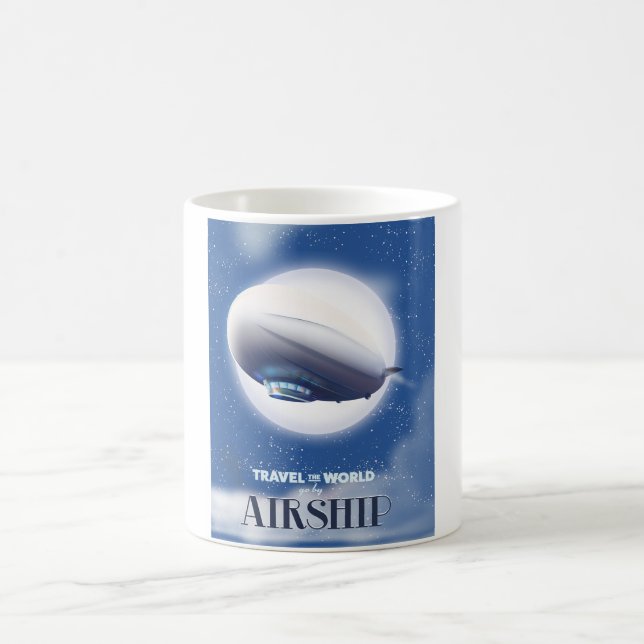 Caneca De Café Viaje pelo Mundo em Dirigível (Centro)