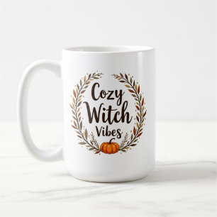 Caneca De Café Vibes de Bruxa Aconchegante