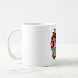 Caneca De Café Vibes do Sunset do Surf Retroativo