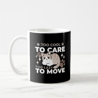 Caneca De Café Vibes relaxadas e preguiçosas para Design de gatin