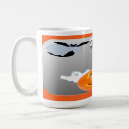 Caneca De Café Víblias assustadoras com borda laranja