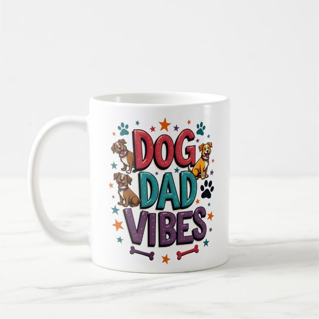 Caneca De Café Víblias de Pai de Cães - Groovy 70 (Esquerda)