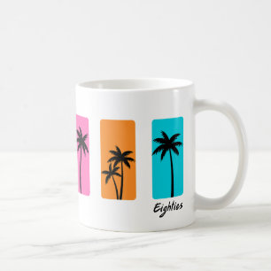 Caneca De Café Víblias de palmeira do Verão de 1980