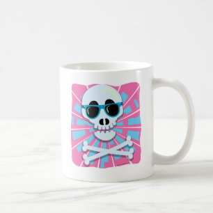 Caneca De Café Víblias Retroativas de Oitenta Sombras de Caveira 