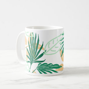 Caneca De Café Víblias Tropicais Deixam Plantas