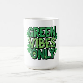 Caneca De Café Víblias Verdes Apenas Ruas. Dia de Patrick