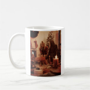 Caneca De Café Vibrações alegres adicionar nome da foto de Natal 