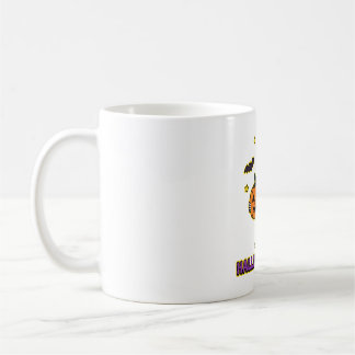 Caneca De Café Vibrações de Abóbora de Esqueleto de Halloween