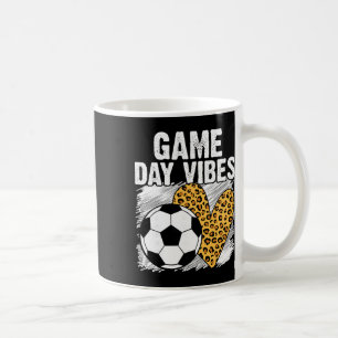 Caneca De Café Vibrações de Dia de Jogo de Futebol Leopardo Dia d