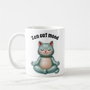Caneca De Café Vibrações de Gato Zen