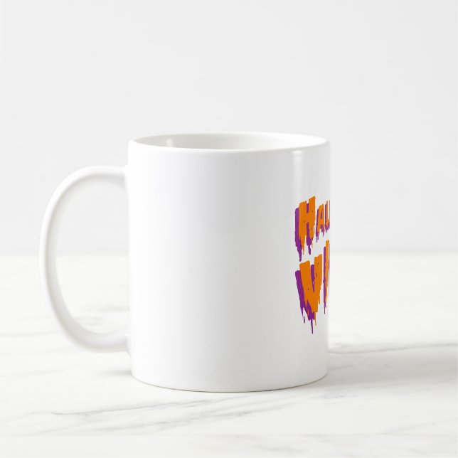Caneca De Café Vibrações de Halloween (Esquerda)
