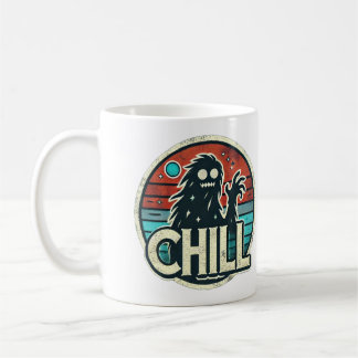 Caneca De Café Vibrações de Noite Retro: Pé Grande e Luar