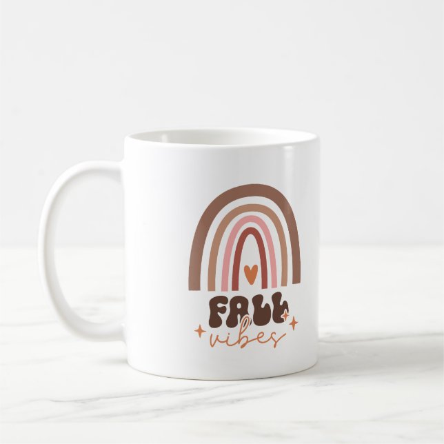 Caneca De Café Vibrações de Outono Personalizadas (Esquerda)