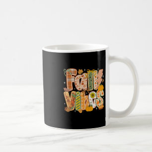 Caneca De Café Vibrações de Outono Retrô Outono Agradecido Tempor