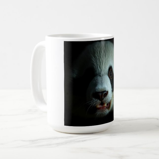 Caneca De Café Vibrações de Panda (Frente Esquerda)