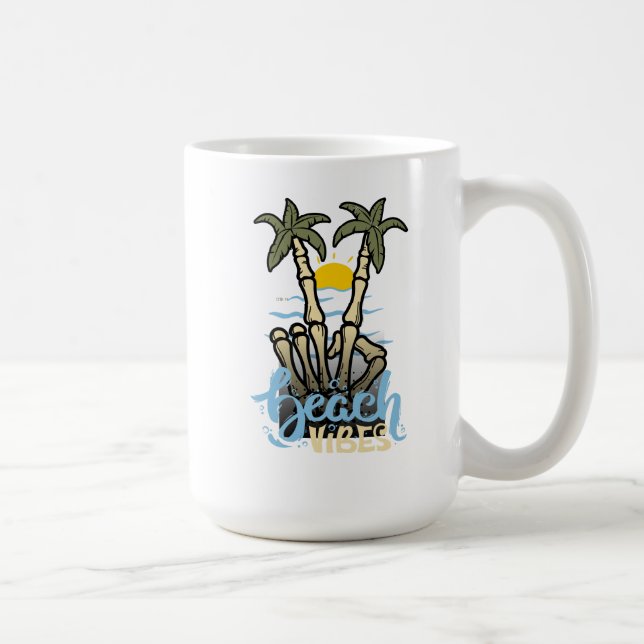 Caneca De Café Vibrações de Praia (Direita)