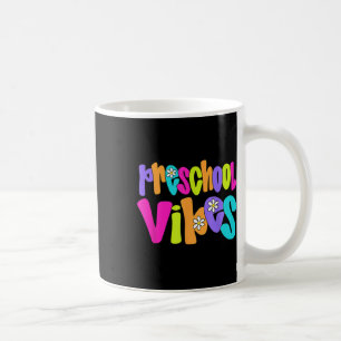 Caneca De Café Vibrações de Pré-Escola Professor Aluno Divertido