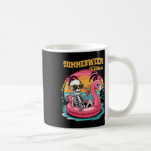 Caneca De Café Vibrações de Summerween Esqueleto Férias de Verão