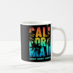 Caneca De Café Vibrações de Verão na Praia da Califórnia Palmeira