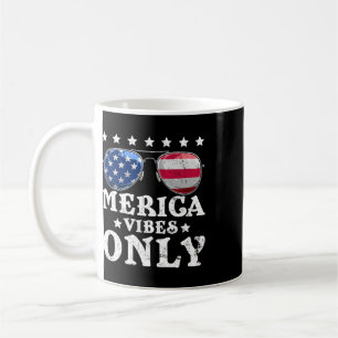 Caneca De Café Vibrações Divertidas da Merica Apenas Camisetas da