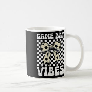 Caneca De Café Vibrações do Dia do Jogo Laço Coquete Groovy Futeb