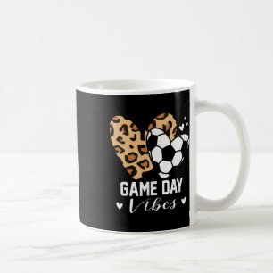 Caneca De Café Vibrações do Dia do Jogo Mãe de Futebol Engraçada