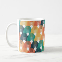 Caneca De Café Vibrações do Dia dos Namorados Padrão Art Nouveau 
