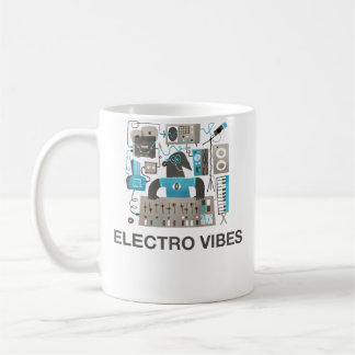 Caneca De Café Vibrações Eletrônicas Mínimas Para Amantes de Músi