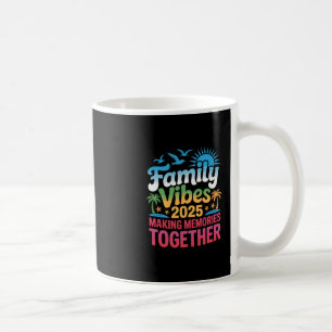 Caneca De Café Vibrações Familiares Férias 2025 Criando Memórias 