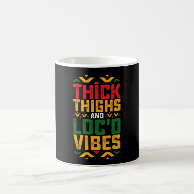 Caneca De Café Vibrações Grossas e Locd de Juneteenth Afro-Americ (Centro)
