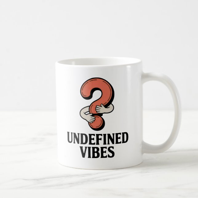 Caneca De Café Vibrações Indefinidas | Ponto de Interrogação Abra (Direita)